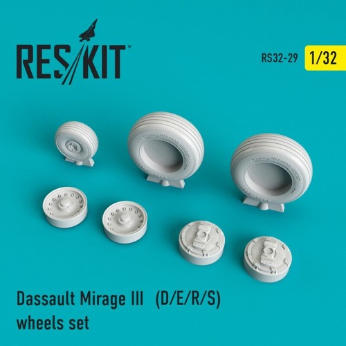 French Dassault Mirage III (D/E/R/S) Wheels Set 1/32 Model RESKIT RS32-0029 - Imagen 4 de 12