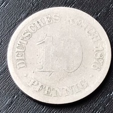 10 Pfennig 1876 ? DEUTSCHES REICH Wilhelm I KM# 4