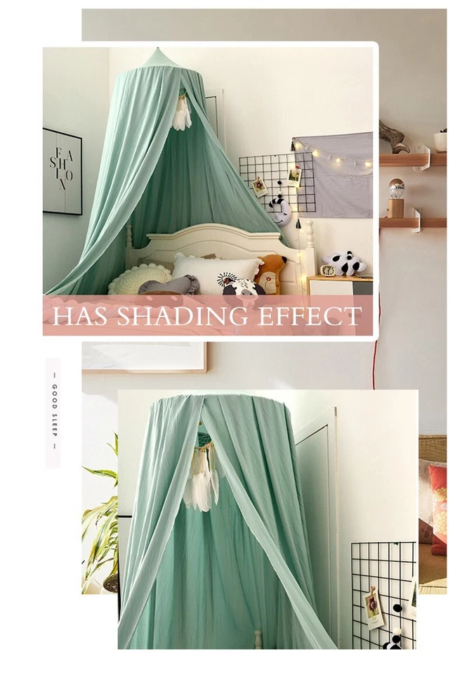 Mosquitera blanca para bebé niños cortina de cuna tienda colgante hogar dormitorio decoración Foto 4 de 4