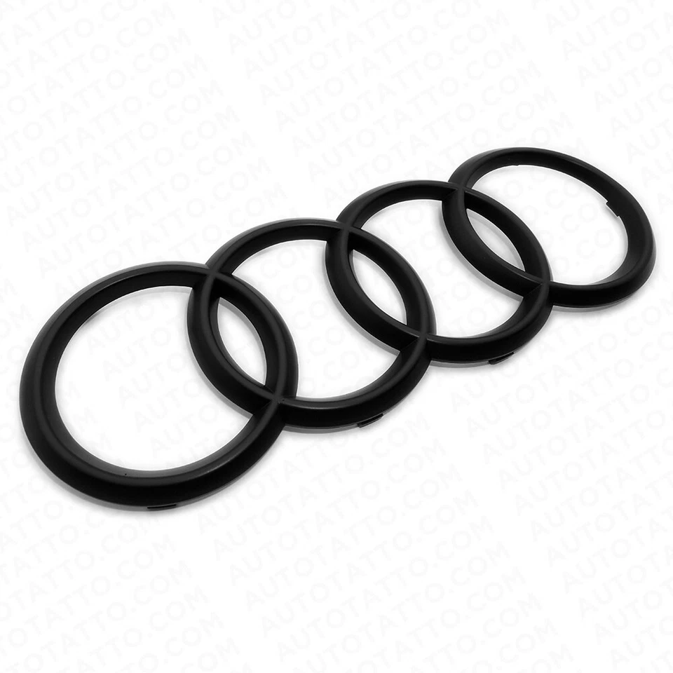 08-20 A3 S3 A4 S4 A5 S5 RS Negro Mate Rejilla Frontal Letrero Anillos Insignia Logo Emblema Foto 3 de 4