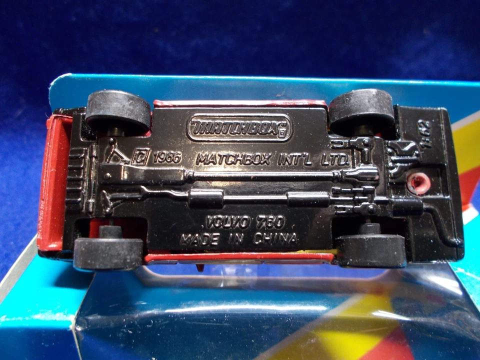 Matchbox MB62 Granate Volvo 760 Como Nuevo en 1986 Azul Caja Coleccionistas Foto 4 de 4