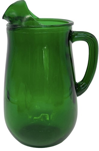 Vintage MCM Anchor Hocking Smaragdgrün Prise Ausguss Wasser Saft Krug 8" hoch - Bild 2 von 10