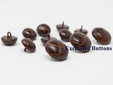 Chocolate Brown Leather Buttons Set - For Blazer or Sport Coat