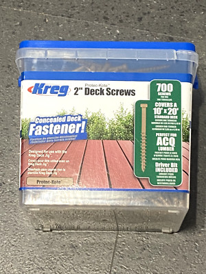 Kreg Deck Screws Protec-Kote 2'' Inch 700 Count SDK-C2W-700