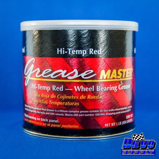 Master Hitemp Red Premium Wheel Bearing Grease 1 LB Can/16 Oz Tub Disc