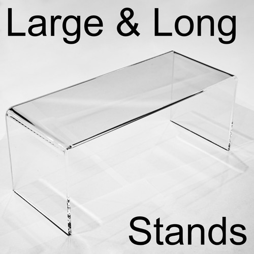 Large and Long Acrylic Display Shelves Risers Plinths Stands | eBay UK