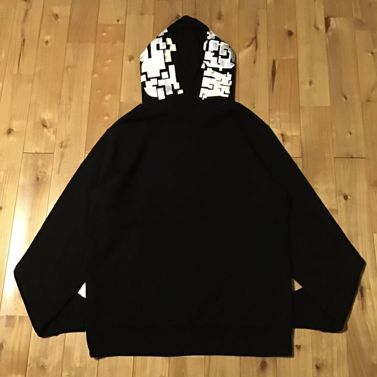 Glow in the dark BAPE DIGITAL SHARK FULL ZIP HOODIE Black A