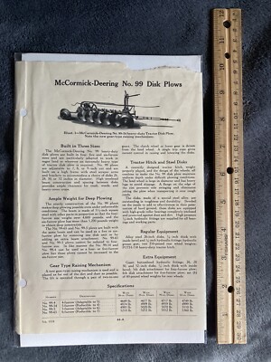 McCormick-Deering No 99 Disk Plows
