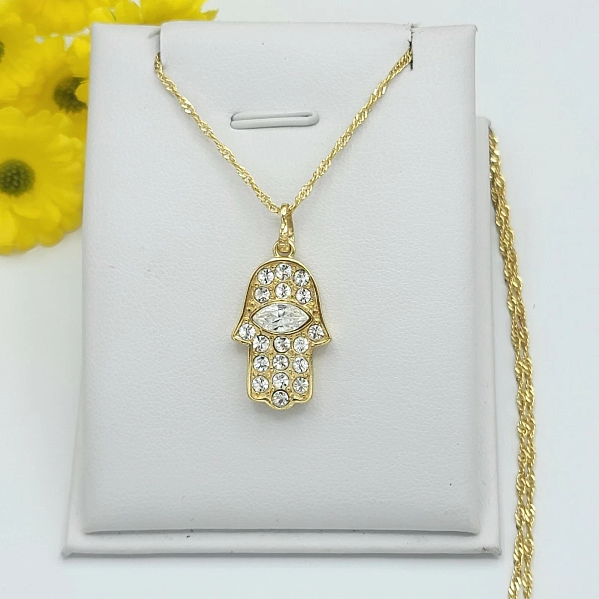 Fatima hand hotsell gold necklace