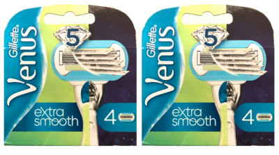 Gillette Venus EXTRA SMOOTH, Diamond Like Coated Razor Blades - 8 Cartridges