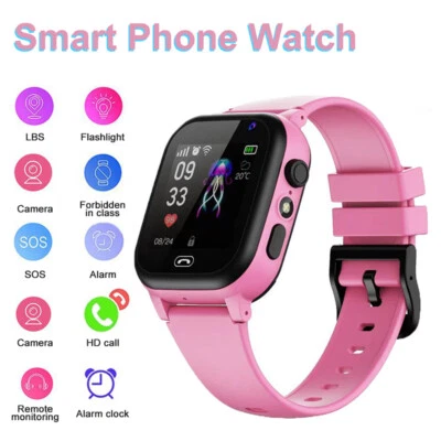 Kids Smart Watch Waterproof SOS LBS Video Call SIM Card Camera for Boys Girls