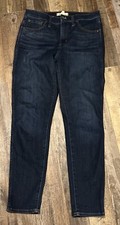 Madewell 10" High-Rise Skinny Jeans in Hayes Wash  Dark Blue Denim  29