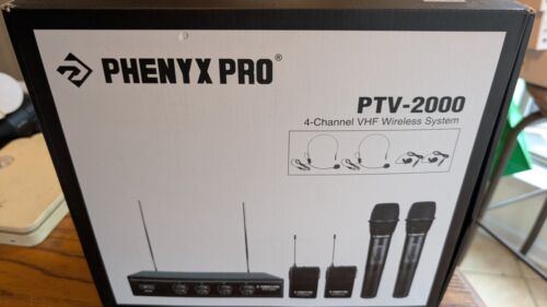 Phenyx Pro PTV-2000 4-Kanal VHF Festfrequenz kabelloses Mikrofonsystem