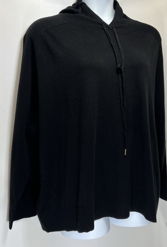 Free Assembly Women's Plus Black Cozy Yarn L/S Hoodie Sweater Sz: 4X NWT - Picture 5 of 9