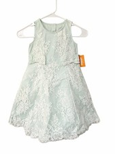 NWT GYMBOREE Sleeveless Woven Lace Easter Summer Dress, Mint Green, Size 6