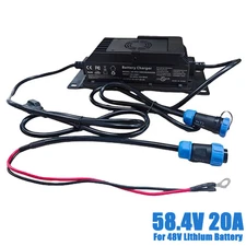 48V 20A  ithium Battery Charger for LiFePO4 Lithium Battery 58.4V Fast Charging