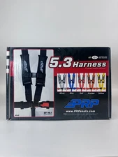 PRP SFI 16.1 Black 5-Point Adjustable Harness 3" Belts & Sewn in Shoulder Pads