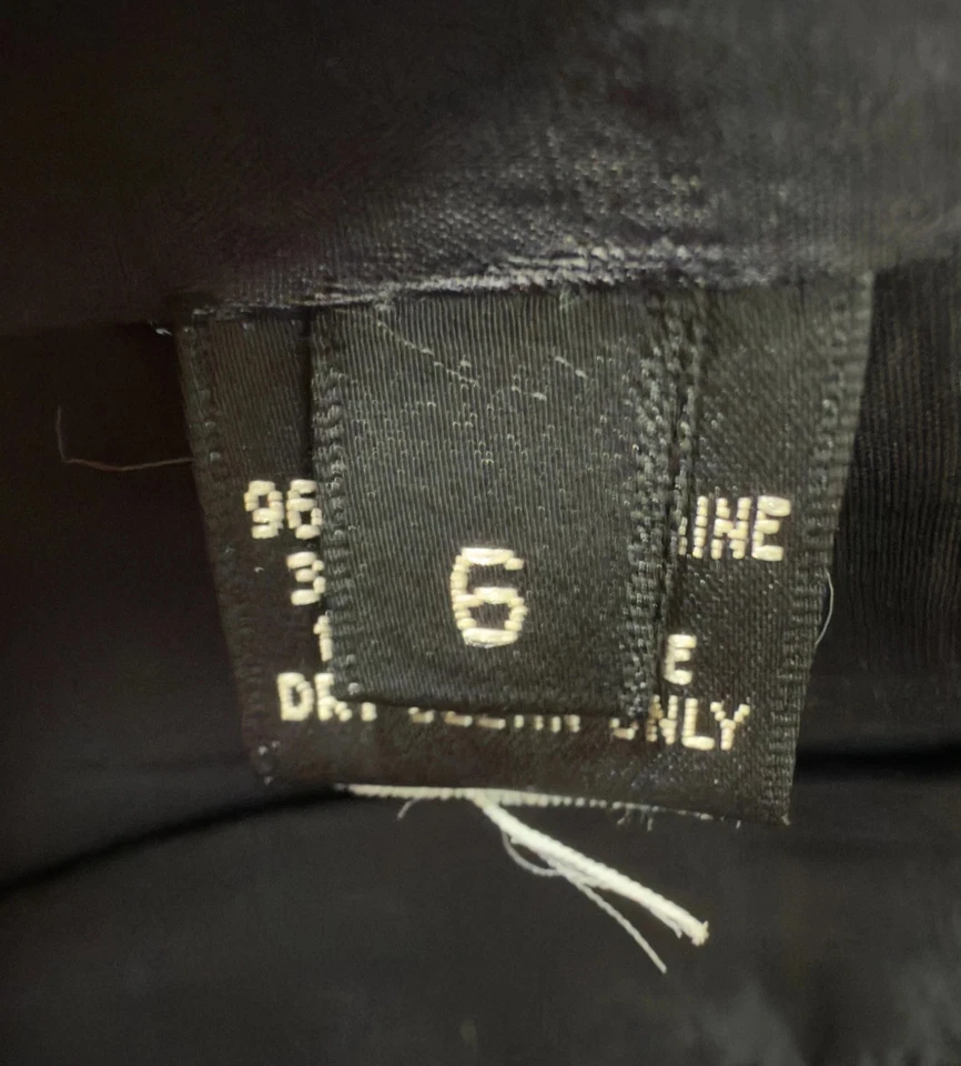 Pantalón Ralph Lauren de lana blanco y negro a rayas de la década de 1990 para mujer - talla 6 Foto 4 de 4