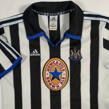 VTG 90s Adidas Newcastle United Lee #37 Striped Jersey Youth Boys Large