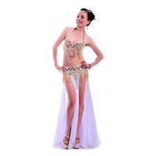 ROYAL SMEELA Professional Belly Dance Costume for Women - 3pcs Medium, Silver
