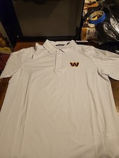 Washington Commanders Polo Shirt men's Medium Embroidered DryTec p