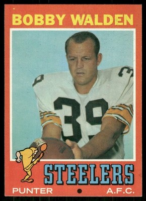 1971 Topps Bobby Walden #102 Pittsburgh Steelers