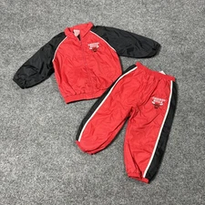 Chicago Bulls Jacket Pants Set Toddler 18M Red Black NBA Basketball Kid Athletes