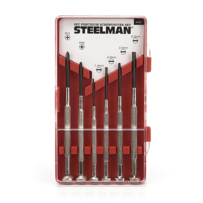 Precision Steel Shaft 6-Piece Electronics Screwdriver Set, Variety of Slotted...