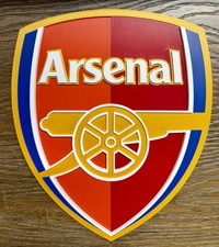 Arsenal FC Cannon Crest 3D Plaque Wall Sign Soccer Fan Cave Decor Premier Club