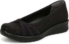 BZees Women's Gem 2 Women's Black Foral Flats NW/OB 7W