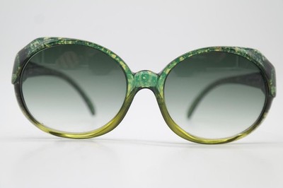 Vintage Sonnenbrille Christian Dior 2019-60 Grün Silber Oval sunglasses Brille