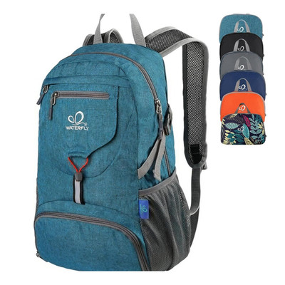 WATERFLY Faltbarer Rucksack 20L Ultraleicht Nylon Sport Rucksack Pfauen Blau, 4