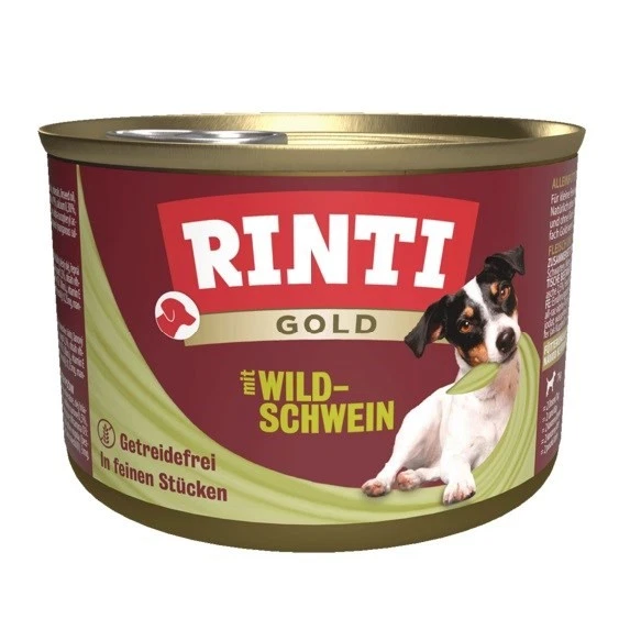 4000158910332 RINTI Gold Wild boar - Nassfutter für Hunde - 185g RINTI