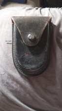 Black Leather Police Vintage Handcuff Case Holder Pouch for Duty Belt Accessory