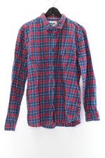 Camicia uomo Max Fashion taglia L manica lunga blu rosso quadri cotone #ER-23