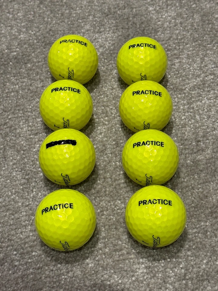 Original 8 x Titleist NXT Tour S Practice Branded Yellow Golf Balls - Image 2 of 4