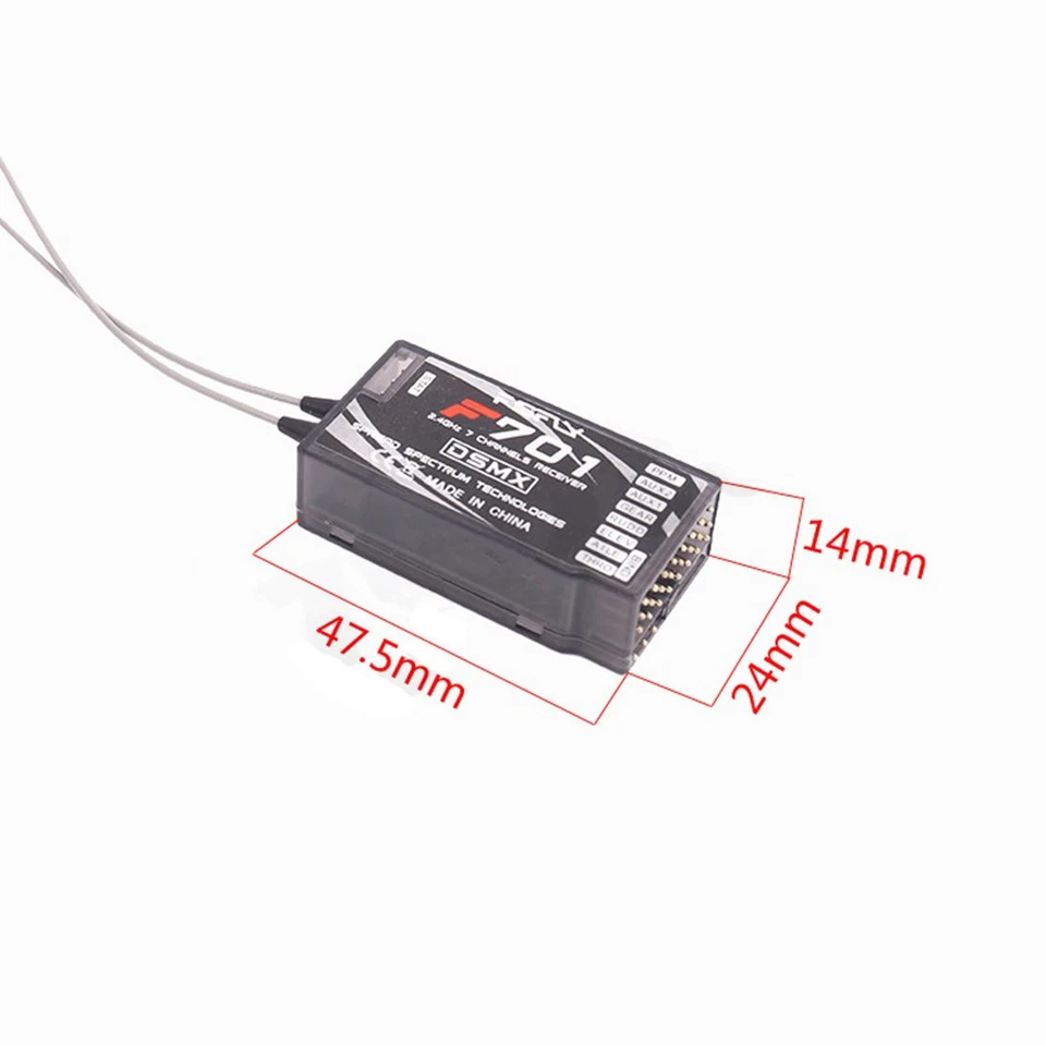 DSM2/DSMX F701 2.4GHz 7 Receiver For DX8 DX7 JR RC Spektrum DSMX TRansmitter h - Image 2 of 4