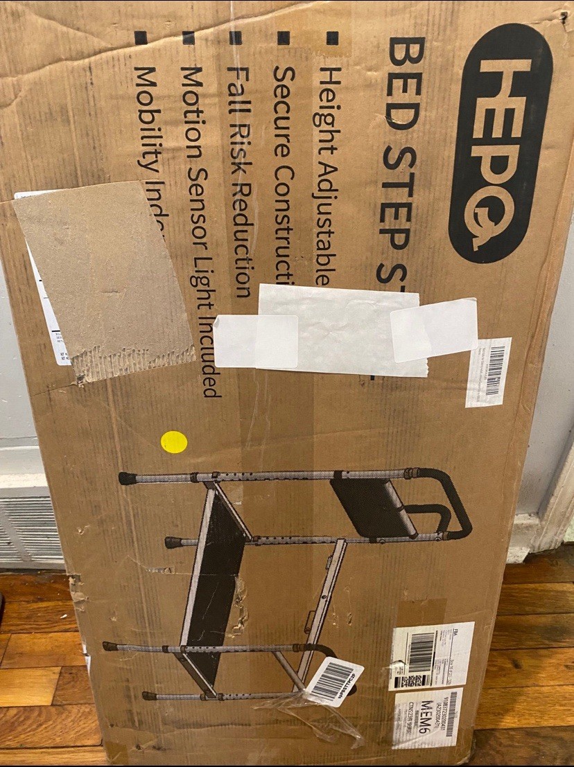 HEPO Bed Step Stool Assist Rail For Ederly 600 Lb Support