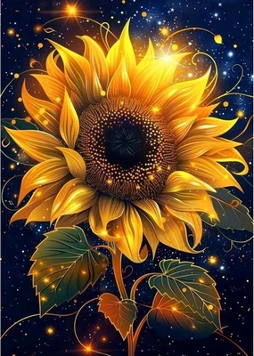 GHHKUD Sonnenblume Diamond Painting für Erwachsene, 5D Diamant Painting Bilder