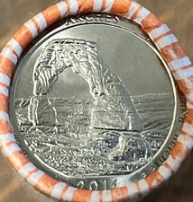 Two Rolls 2014-D Arches Quarters Brilliant Uncirculated -See Description