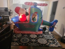 Air O Motion 8 foot inflatable Santa helicopter