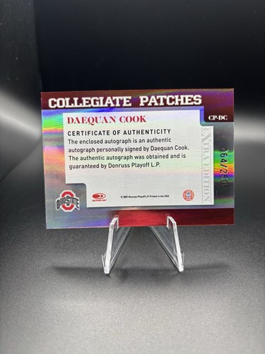 2007 Donruss Elite Extra Edition /250 Daequan Cook RPA Rookie Patch Auto RC OSU - Picture 2 of 2