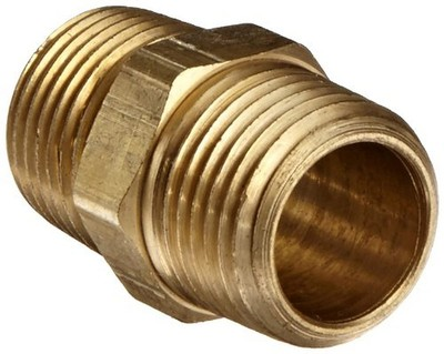 #ad #ad Metals 56122 08 Brass Pipe Fitting Hex Nipple 1 2quot; x 1 2quot; NPT Male Pipe $7.04
