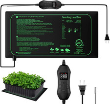 21W Seedling Heat Mat with Digital Thermostat Controller10" X 20.75" Temperature