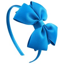 Blue Bow Headband Hair Bows Big Bands Headpiece Cute Women Accessories