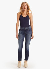 New Mother The Mid Rise Dazzler Ankle Jeans Size 33 On The Edge Blue Straight