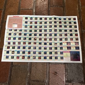 Final Fantasy Game World Map Poster Insert Nintendo NES Manual Only