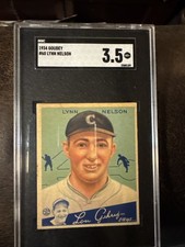 1934 Goudey #60 Lynn Nelson Cubs SGC 3.5 Nice Card; Iconic Set