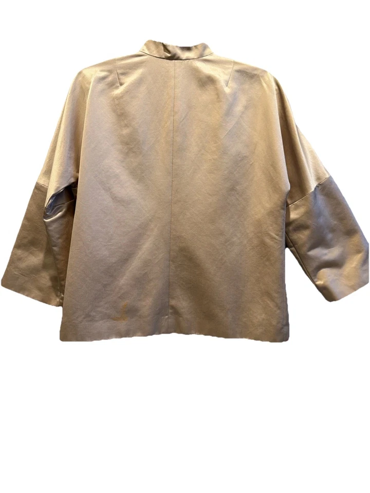 Traje Chaqueta DKNY Mujer Rosa Pastel Mezcla Seda Satinado Talla 12 P Vacaciones Oficina Foto 2 de 4