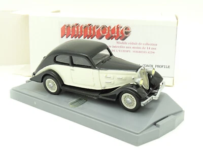 Miniroute 1/43 - Peugeot 601 Coach Profilée 1935 Noire et Blanche - Photo 1/2